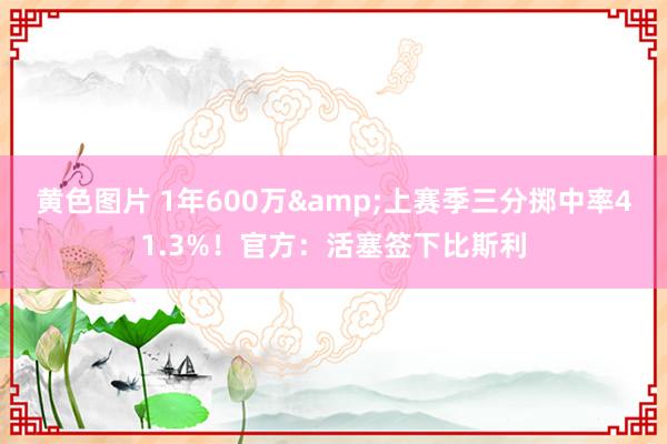 黄色图片 1年600万&上赛季三分掷中率41.3%！官方：活塞签下比斯利