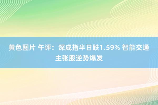 黄色图片 午评：深成指半日跌1.59% 智能交通主张股逆势爆发