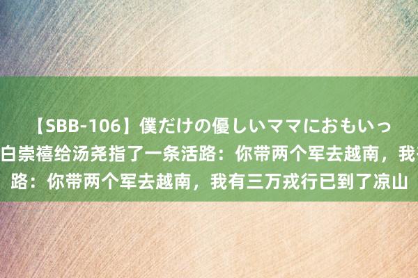 【SBB-106】僕だけの優しいママにおもいっきり甘えたい 1950年白崇禧给汤尧指了一条活路：你带两个军去越南，我有三万戎行已到了凉山