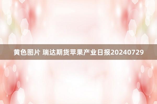 黄色图片 瑞达期货苹果产业日报20240729