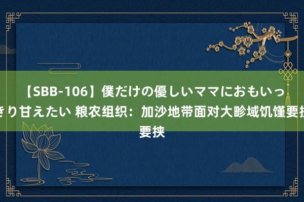 【SBB-106】僕だけの優しいママにおもいっきり甘えたい 粮农组织：加沙地带面对大畛域饥馑要挟