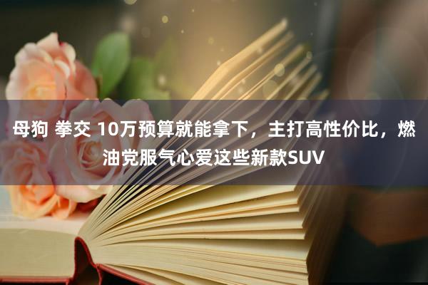 母狗 拳交 10万预算就能拿下，主打高性价比，燃油党服气心爱这些新款SUV