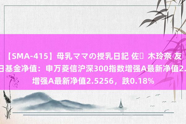 【SMA-415】母乳ママの授乳日記 佐々木玲奈 友倉なつみ 8月22日基金净值：申万菱信沪深300指数增强A最新净值2.5256，跌0.18%